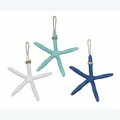 Youngs Resin Starfish on Rope, 3 Assorted Color 62160